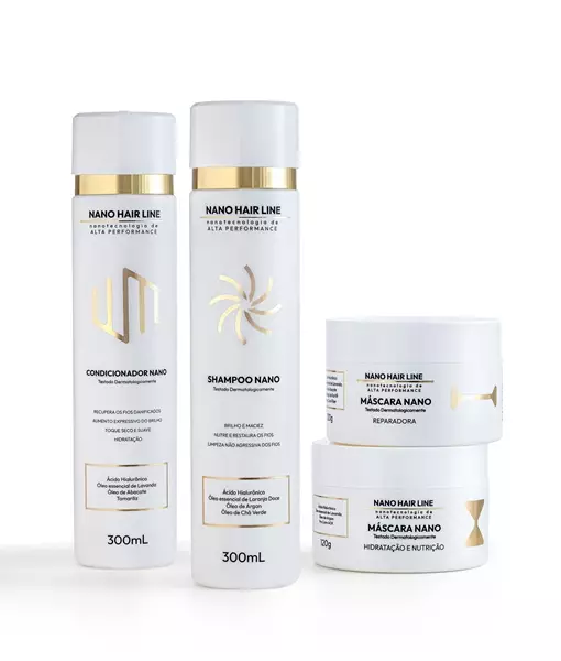 KIT 4  PRODUTOS NANO HAIR LINE
