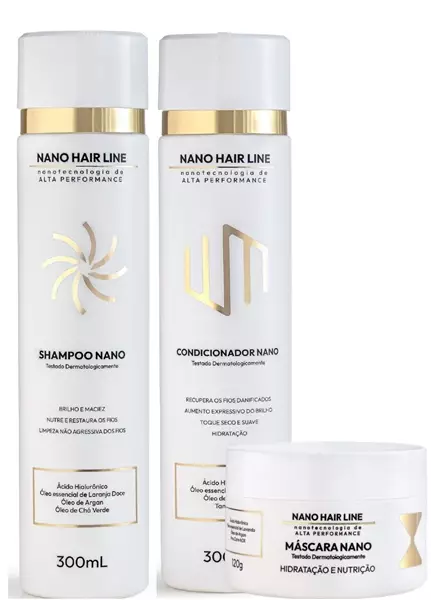 KIT SHAMPOO/COND/MASCARAHIDRATAÇÃO NANO HAIR LINE