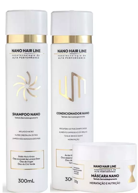 KIT SHAMPOO/COND/MASCARAHIDRATAÇÃO NANO HAIR LINE